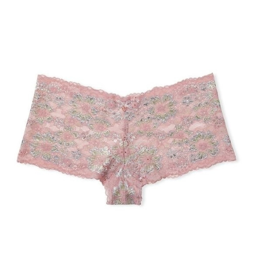 VICTORIA’S Secret BODY BY VICTORIA Floral Shine Lace Shortie Panty